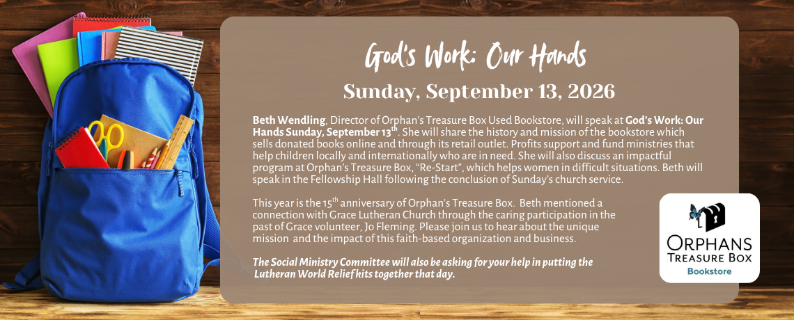 God’s Work; Our Hands